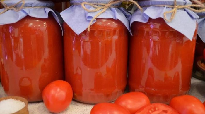 готовые томаты в собственном соку в банках